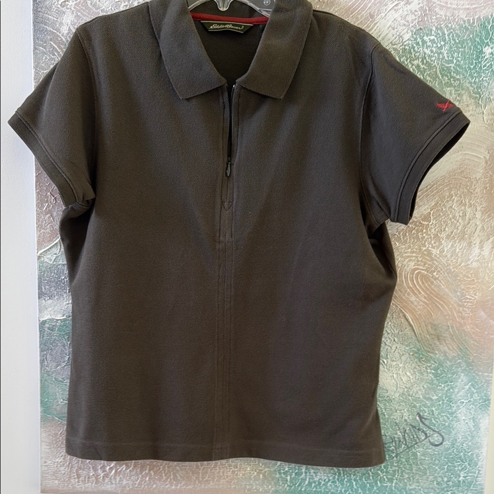 Eddie Bauer brownish green Polo Shirt